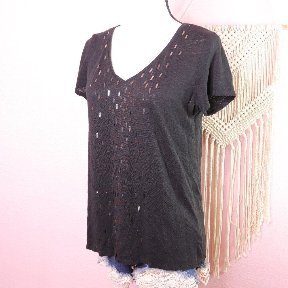 Eileen Fisher | Short Sleeve Linen Top Small